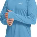 baleaf Men's Sun Protection Hoodie Shirt UPF 50+ Long Sleeve UV SPF T-Shirts Rash Guard Fishing Swimming Lightweight (Blue, XXXL)