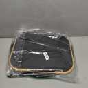 LONBET Laundry Basket with Lid, Made from Breathable Fabric | Aesthetic Clothes Hampers for Laundry with Side Handles & Sturdy Bamboo Frame (26 Gallons - Single, Black)