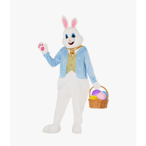 Morph Easter Bunny Costume Adult Deluxe Rabbit Mascot Outfit for Men - Perfect for Easter Costumes and Events, Size XL