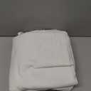 White Shower Curtain Linen Textured Boho Farmhouse Shower Curtains for Bathroom Fabric Liner, Long 72" W x 78" L