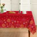 Horaldaily Chinese New Year Tablecloth 60120 Inch Rectangular, Red and Gold New Year's Table Cloth, Decorative Table Cove for 2026 New Years Eve Party Supplies Decorations
