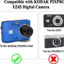 Case for Kodak PIXPRO FZ45, Soft Silicone Digital Camera Case with Charm Wrist Strap and Screen Protector, Lightweight Protector Case with Lens Cover for Kodak PIXPRO FZ45 Accessories (Brown N)