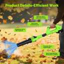 Roof Gutter Cleaning from The Ground, 40V Leaf Blowers Cordless with 2 Battery, Adjustable Pole (98inch)3 Speed Modes 500CFM/180MPH for Gutter Cleaner Extension Attachment Kit for Garden,House