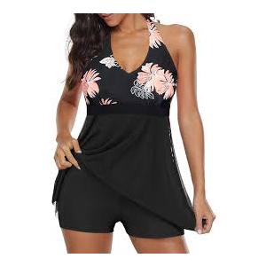 American Trends Bathing Suits Tummy Control Womens Mesh Swimdress One Piece Swimsuits for Women Athletic Swimwear
(4XL)