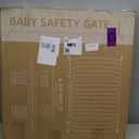 Mom's Choice GROWNSY Baby Gate, 30.5"-53" Auto-Close Dog Gate for Stairs & Doorways, Pressure-Mounted Easy Install Baby Gate - No Drill, Walk Through, Safe & Durable (White)