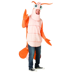 Rasta Imposta Shrimp Costume, Crawfish, Crustacean Adult One Size for Men & Women