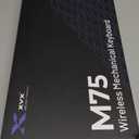 x XVX M75 75% Wireless Gaming Mechanical Keyboard, BT5.0/2.4GHz/USB-C, Hot Swappable Creamy Pre-lubed Switches, Gasket Structure, RGB Backlit Black Keyboard w/Knob for PC/Laptop/Xbox/PS4/PS5,LUMINA CORE