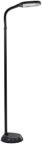 Lavish Home 72-0890 Full Spectrum Natural Sunlight Floor Lamp with Bendable Neck-Reading, Craft, Studying, and Esthetician Light, 62.5", Black