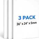 3-Pack White Foam Board 24x36 Inches Poster Board, 3/16" Thick – Lightweight, Rigid, Double Sided Foam Core Board Perfect for Arts, Crafts, School Projects, Presentations, Photo Mounting, 36" x 24"-3PCS-NEW