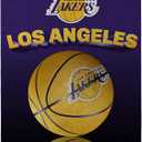 Northwest NBA Los Angeles Lakers Super Plush Micro Raschel Throw, 46" x 60", Team Colors, Grids