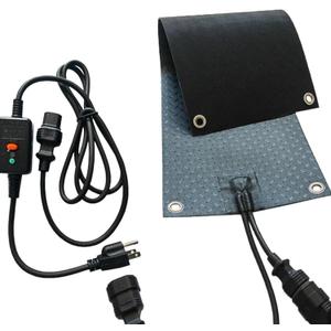 Snow Melting Mats, Heated Outdoor Mats, Ice Melting Pad with Power Cord, 5cm/H Melting Speed, Trusted No-Slip Snow and Ice Melt Heated Sidewalk Mat C-1piece