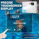 11KW 220V 50A Electric Pool Heater for Swimming Pool, Hot Tub & Spa Heater with Digital Touch Screen Thermostat, Efficient Water Warmer, Above Inground Pool & Ground Pool, Power Cord Not Included