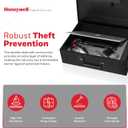 Honeywell Safes & Door Locks - Hideable Money Safe Box with Carry Handle - Fire Resistant Safe Document Box for Home - Metal Box with Digital Lock for Personal Items, Jewelry - 0.48-Cu - Black - 6110
