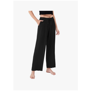 DAVID ARCHY Women Pajama Pants Bamboo Rayon Comfy Cooling Lounge Sleep Flowy Casual Wide Leg Pj Bottom with Pockets 1/2 Pack, Size -M