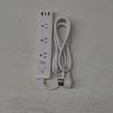 KMC USB-C PD Surge Protector 3-Outlet Power Strip, 30W Power Delivery USB-C Port, 2 USB-A Ports, 980J Surge Protection, 6-Foot Extension Cord, White : Electronics