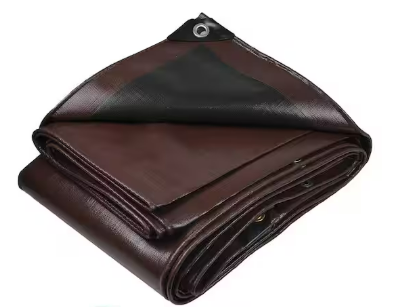 20' x 30' Super Heavy Duty 16 Mil Brown Poly Tarp Cover - Thick Waterproof, UV Resistant, Rip and Tear Proof Tarpaulin with Grommets and Reinforced Edges