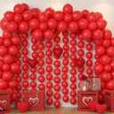 Meanplan 100 Pcs Link Balloon Quick Linking Latex Connected Balloons Linkable for New Year's Party Valentine's Day Carnival Wedding Decoration(10 Inch,Red)