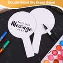 25 Pieces Dry Erase Answer Paddles Handheld Double Sided Paddles Mini White Boards Small White Board Dry Erase Signs Auction Paddles for Students Classroom Voting Games