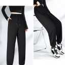 ASIMOON Women's Yoga Pants Soft Comfy Stretch Loose Straight Casual Athletic Pants Running Workout Lounge Pants with Pockets (XL)