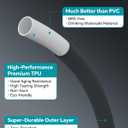 50ft Garden Hose, Ultra Lightweight All-Weather Water Hose, Durable & Flexible, Built-in Valve, Leak-free Connections, TPU Water Hose, Drinking Water Safe