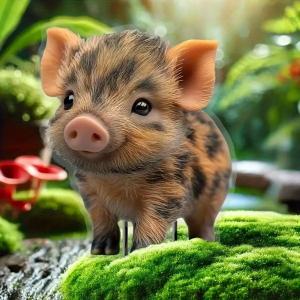Pig Acrylic Garden Stake, Indoor and Outdoor Garden Acrylic Decoration, Suitable for Flower Pots and Landscape Beautification, Suitable for Courtyards and Lawn