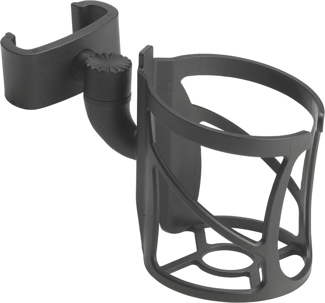 Drive Medical Nitro Clip-On Cup Holder for Walker Rollator, 6 x 4 x 3.5 Inch, Black (1 Count (Pack of 1))