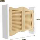 Swinging Louvered Cafe Doors, Wood Cafe Saloon Swing Door, Interior Partition for Hallway Kitchen Bar Porch Decoration, Cellars Barn Auto Close Half Door (Burlywood, 35.4x35.4in)