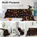 Easy-Going 80X133 inches Halloween Sofa Cover, Jacquard Velvet Oversized Couch Slipcover for 3 Cushion Couch, L Shape Sectional Covers for Dogs, Washable Sofa Blanket, Furniture Protector