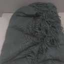 BATTILO HOME Christmas Dcor Green Throw Blanket with Fringe, Geometric Bed Throws Dark Green Throws Decorative Throw Blanket for Couch, 50"x60"