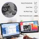 Laptop Screen Extender, 14" FHD 1080P IPS Dual Laptop Monitor Extender, Plug n Play Portable Travel Monitor for Laptops 13.3"-17" with HDMI/USB-A/Type-C, Compatible with Windows Mac Chrome Android