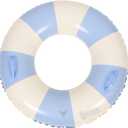 Striped Swim Ring Inflatable Pool Floats with Handles Retro Pool Ring for Pool Party Beach Bachelorette Wedding Party Decor 32 Inch
