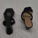DREAM PAIRS Women Slides Wedge Sandals Square Open Toe Dress Casual Strappy Shoes Size 8