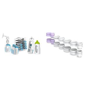 Kiinde Twist Universal Direct-Pump Feeding System Starter Kit & Twist Milk Storage Bag Breast Pump and Baby Bottle Direct Pump Adapter Kit