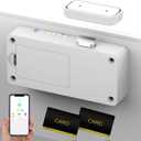 Anweller Smart Cabinet Lock, Hidden No Drill Adhesive Baby Proofing Child Proof Drawer Locks, Keyless RFID Bluetooth Cabinet Locks for Adults File Kitchen Cupboard Closet Liquor - White