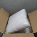 EDOW Throw Pillow Inserts, Set of 2 Lightweight Down Alternative Polyester Pillow, Couch Cushion, Sham Stuffer, Machine Washable. (White, 18x18)