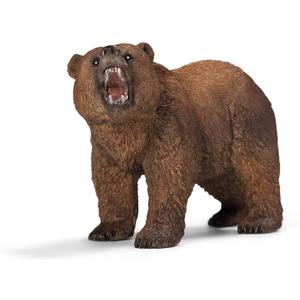 Schleich Wild Life Realistic Grizzly Bear Figurine - Hand-Painted and Detailed Animal Figure for Kids, Perfect Toy for Fun and Imaginative Adventures, Gift for Boys and Girls Ages 3+ , 2.6 inch