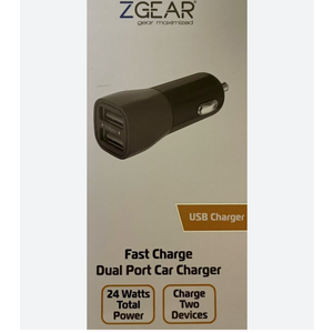 Z Gear Fast Charging Car Charger With 2 Usb Ports