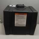 RomoTech 82123915 50 Gallon Water Tank - Horizontal Square, Poly Tank for Non-Flammable Liquids, UV-Resistant Storage with Molded Gallon/Liter Marks, 3/4" NPT Outlet, Made in USA, Black