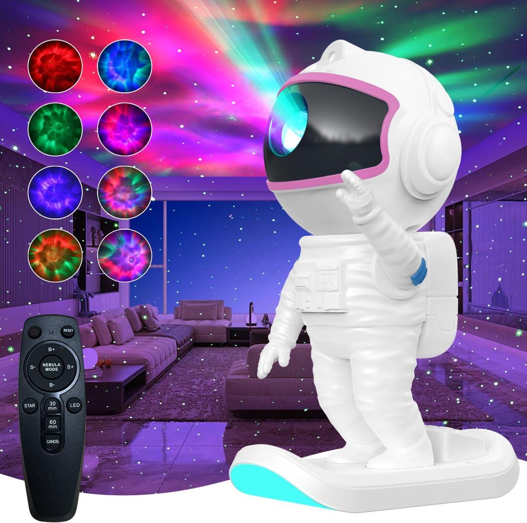 Galaxy Projector for Bedroom, Star Night Light Projector with Remote Control & Timer, Gift for Kids Adults for Birthdays, Christmas (Pink)