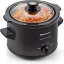 Elite Gourmet MST-250XBX Electric Slow Cooker Ceramic Pot, with Adjustable Temp, Entrees, Sauces, Soups, Roasts, Stews & Dips, Dishwasher Safe (1.5 Quart, Black)