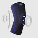 The Innovative Knee Support with Patella Gel Pad & Spring Stabilizers Non-Slip Knee Sleeve for Men & Women, Perfect for Arthritis, Meniscus Tear, ACL, Joint Pain Relief & Sports Recovery (Black Blue, M)
