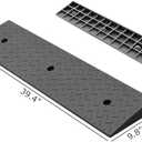 2 Pack 1.6'' Rise Rubber Curb Ramp Heavy Duty Loading Rubber Curb Ramps 3 Tons Driveway Ramp Car Slope Ramp for Loading Dock Bike Vehicle Warehouse Sidewalk Wheelchair (1.6" H)
