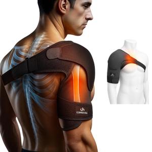 COPPER HEAL Shoulder Adjustable Clamp Compression Sleeve for Men Women's Support, for Better Back Posture Arm Right & Left Pain Rotator Neck with Stability Sports Pad Gym Ice Strap