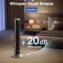 DREO Tower Fan for Bedroom, Standing Oscillating Fan with 40ft Far Airflow, 20dB Quiet, 12 Speeds, 28ft/s Velocity, Smart Control, DC Motor, 42 inch, 90 Oscillation, 4 Modes, 12H Timer, Pilot Pro S