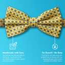 GoTie Men Geometric Bowtie (One Size Fits Most, The Bees-knees)