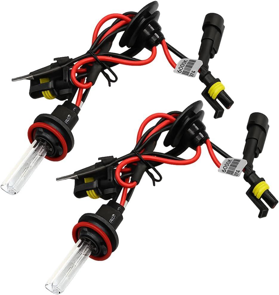 2PCS 9005 HID Car Xenon Bulbs, 35W 12V 6000K Waterproof Vehicle Headlight, Automotive Front High Low Beam Lamp Replacement Accessories, Universal for SUV Sedan Truck