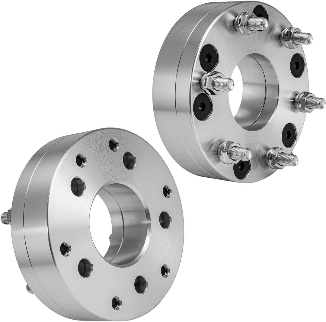 PHILTOP 5x4.75 to 6x5.5 Wheel Adapters,2" Lug Centric Wheel Adapters Change Bolts Pattern fit for for S10, Blazer, Camaro, Firebird, Jimmy, Monte Carlo, Thread Pitch M12x1.5 Hub Bore 74mm - 2Pcs (Silver)