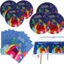 Among Party Supplies 41Pack include 20 plates, 20 napkins 1 tablecloth for Among birthday party Decoration