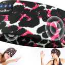 MUSICOZY Sleep Headphones Bluetooth 5.4 Headband, Wireless Earphones Music Sleep Earbuds Sleeping Eye Mask with HD Stereo Speakers for Workout Running Travel Yoga, Ideal Gifts (Black Red Lip)