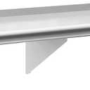 Stainless Steel Shelf 18" x 60", NSF Wall Mounted Commercial Metal Shelving with Backsplash for Restaurant, Utility Room, Kitchen and Garage